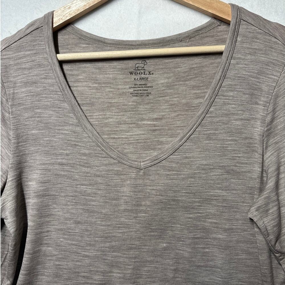 Women's Long Sleeve Scoop Neck Tee - Gray - Picture 2 of 8